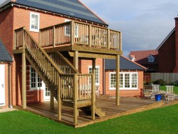 Decking with stairs