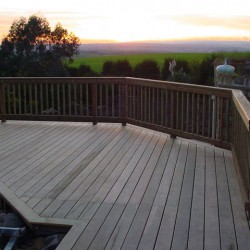 Sunset on decking