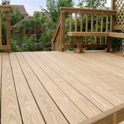 Decking with bench