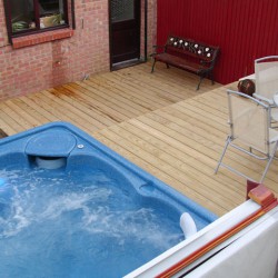 Jacuzzi on decking