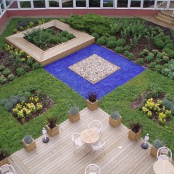 Aerial view of decking